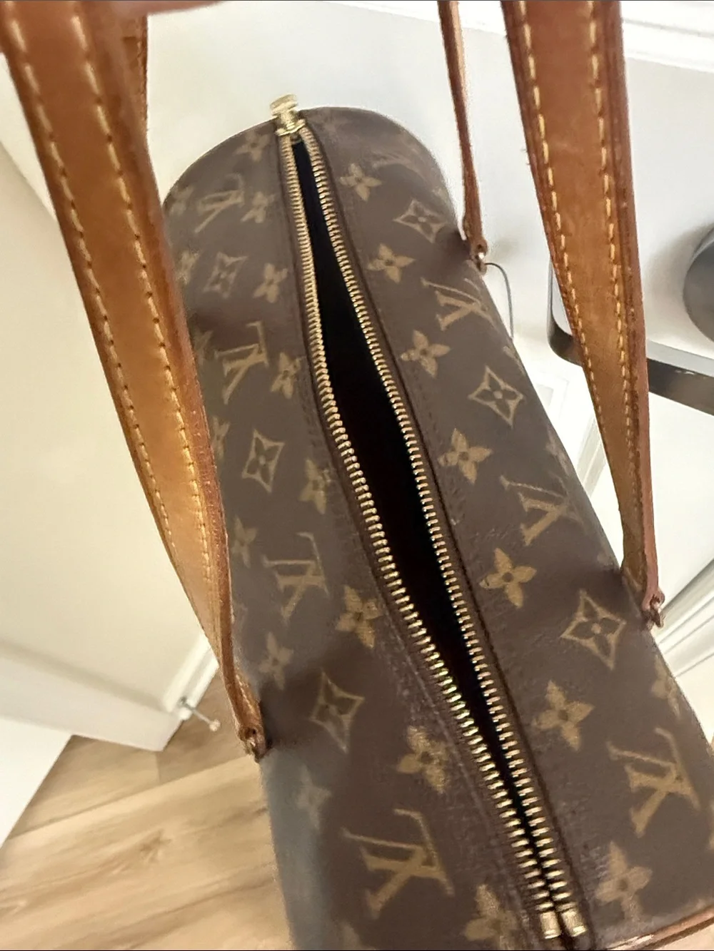 Louis Vuitton Monogram Barrel Duffel in Brown with Tan Straps